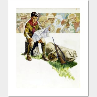 Boy Scout Map Norman Rockwell Type Of Art Posters and Art